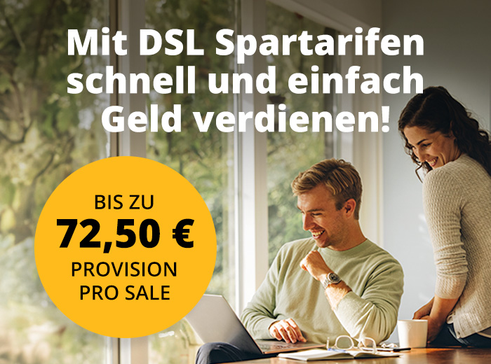 DSL-Vergleich: Jetzt bis zu 72,50 € pro Sale sichern!